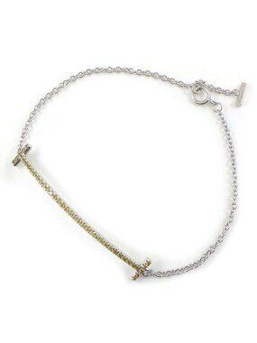 Tiffany & Co Bracelet T Smile Yellow Sapphire 18K White Gold
